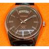 Used Vintage CITIZEN V2 Seven Star Men's Watch Brown Dial Day Date
