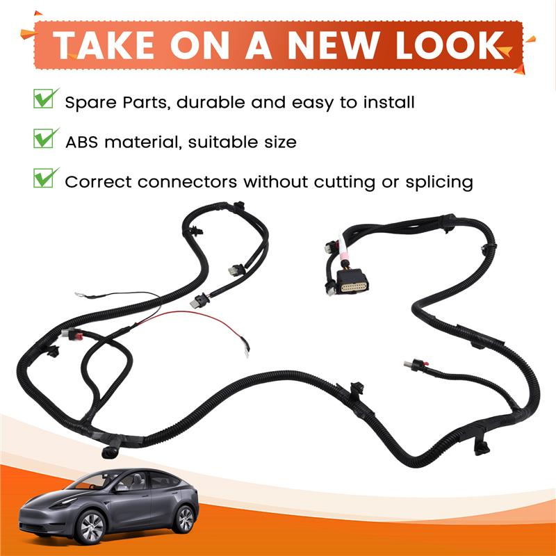 T39c-For Tesla Model Y 2020-2024 Front Bumper Wiring Harness Without Fog Lights 1489045-01-D