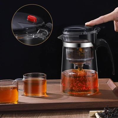 Çaydanlık Çay İçin Demlikli Cam Su Isıtıcısı Isıya Dayanıklı Çay Makinesi Çiçek Çayı Bitkisel Çaydanlık Uygun Ofis Kahve Çaydanlığı Çay Takımı