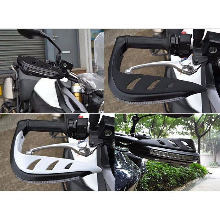 Handlebar Protector, 1 Pair Universal Motorcycle Handguards Motocross Hand Guards One Set Combination Handlebar Protector with LED Turn Signals Light