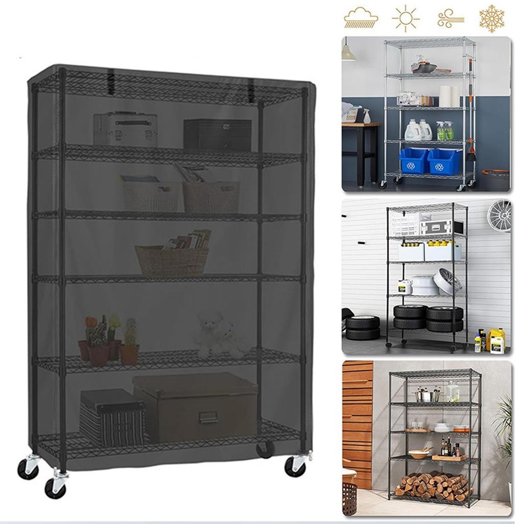 Custom Fit Shelf Protectors 36x18x72in Water Proof Dust Cover Outdoor Indoor Storage Solution Oxford Cloth Shelf Cover