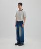 NONBLANK Striped Half T-Shirt_Melange Grey