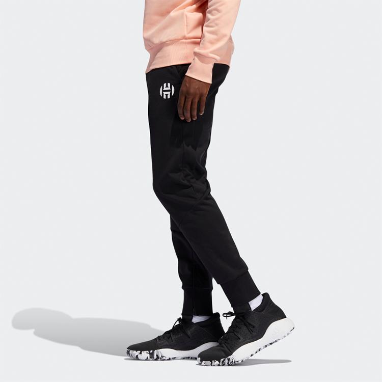 Adidas Harden Fleece Logo Joggers Basketball Sweatpants Men Bottoms Black FH7744