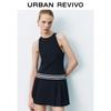 UR 2025 Spring Women's Collegiate Casual Color-block Pleated Dress
