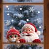 Julenissen Katt Vindusklistremerke Avtakbart Vanntett PVC Vinter God Jul