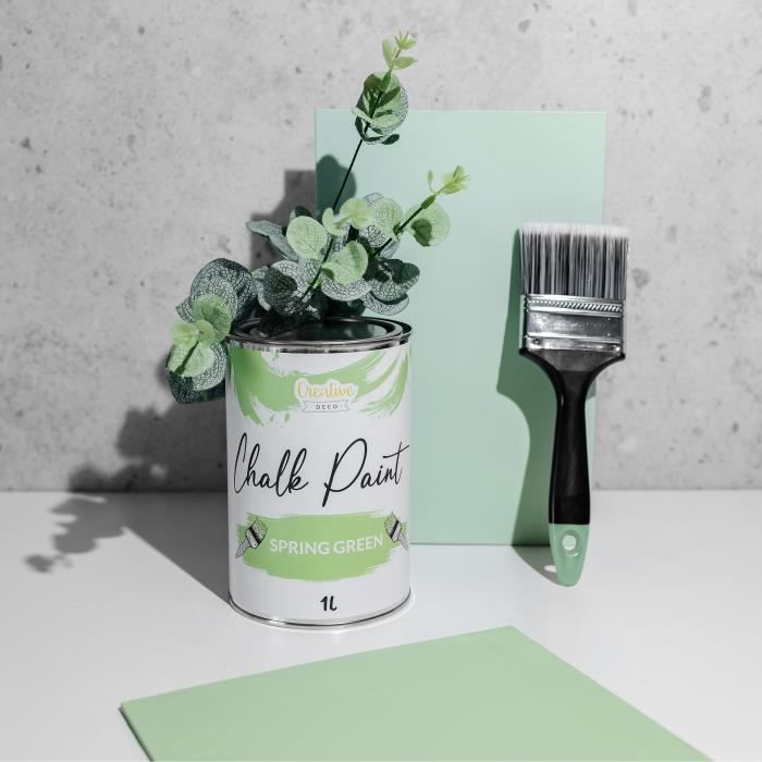 Peinture à la Craie - CREATIVE DECO - Vert Printemps - 1L - Mat - Lavable