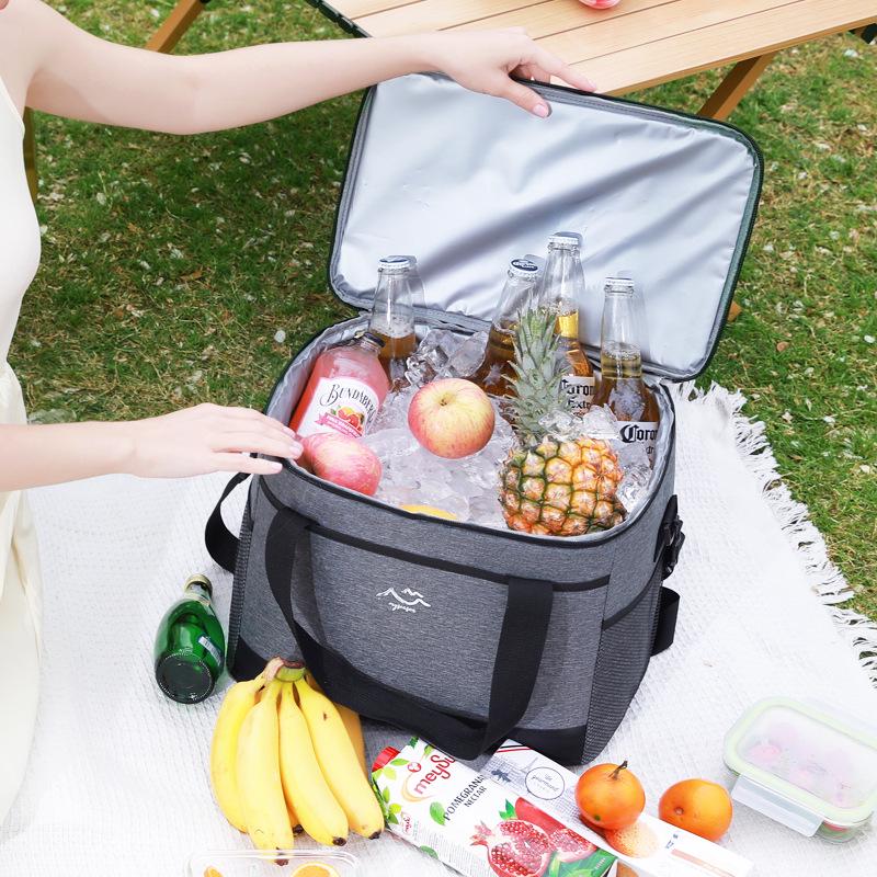 Portable Insulated Ice Bag for Outdoor Camping and Picnics - Large Capacity Lunch Bag