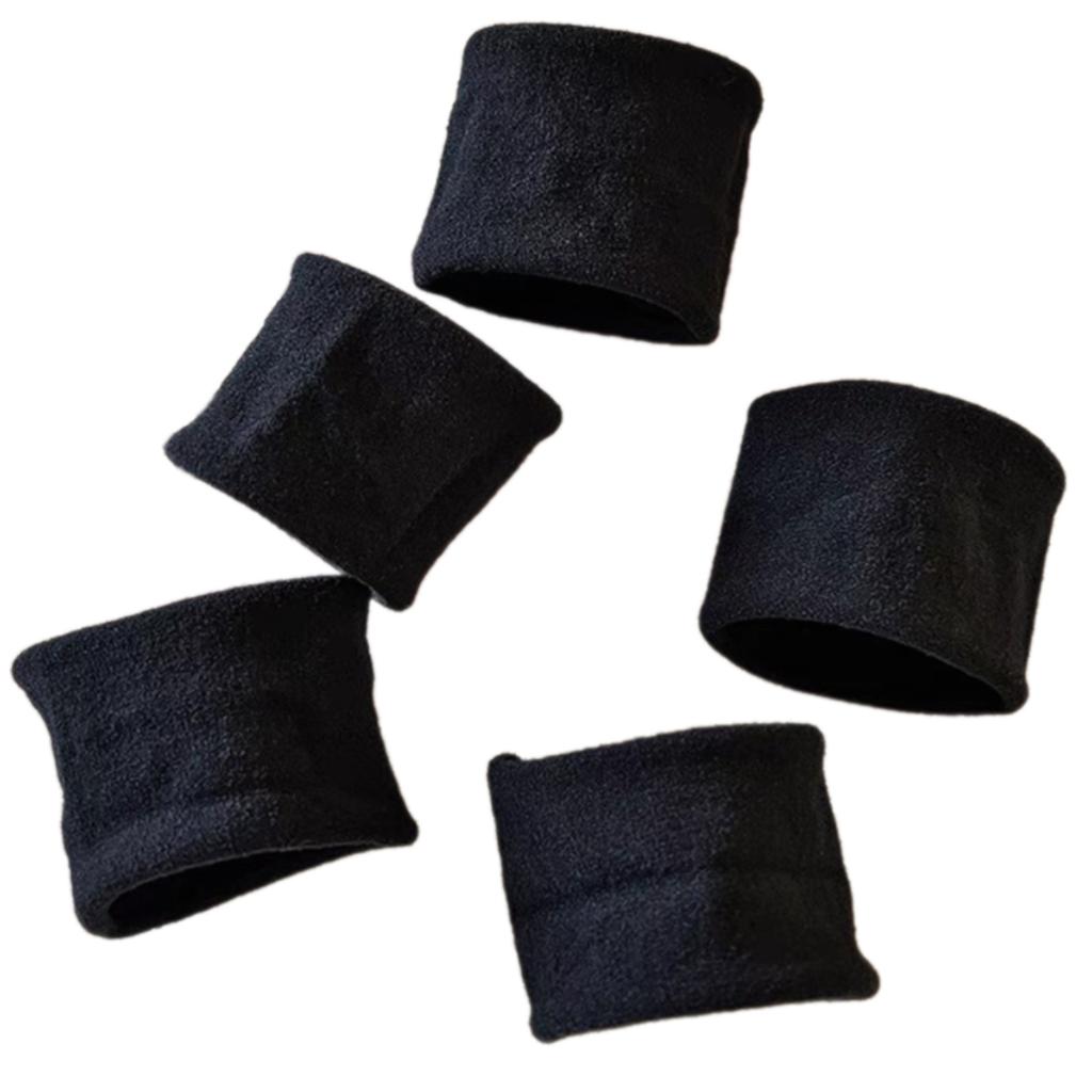 5Pcs Wide Slip Resistant Hair Ties For Women Gym Sports Seamless High Ponytail Elastic Bands Reusable Hair Accessories