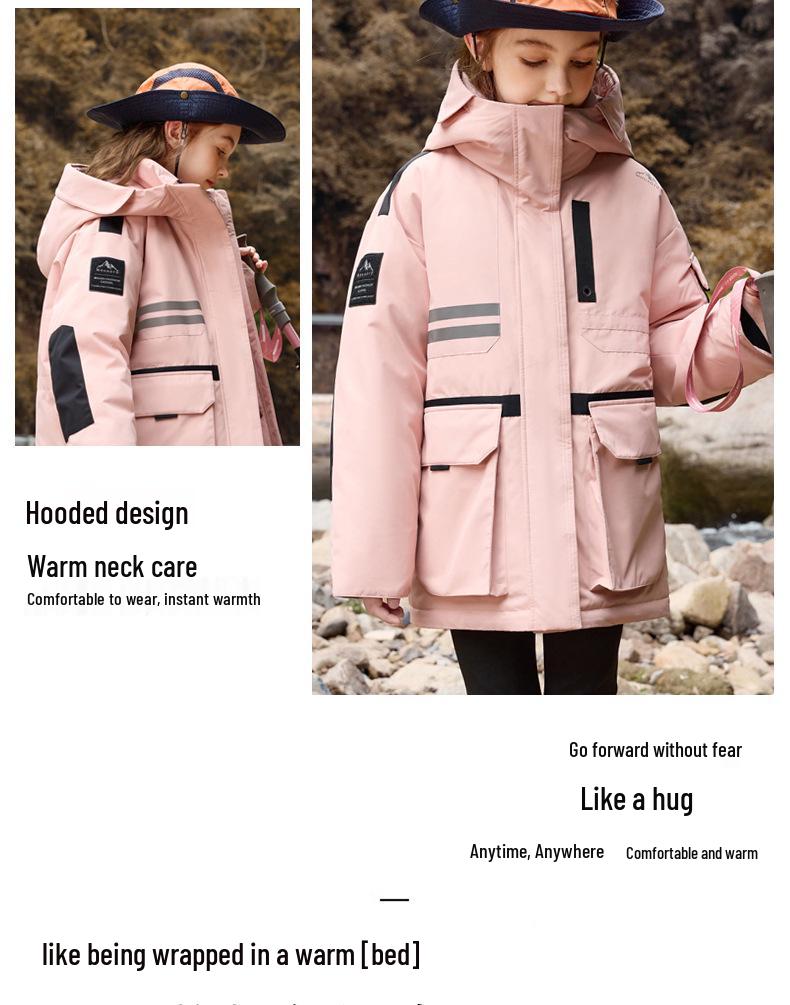 Kids' Down Jacket 2025: New Style Boy & Girl White Duck Down Parent-Child Coat, Winter Clearance.
