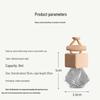Square Glass Car Perfume Pendant Bottle with Beechwood Lid