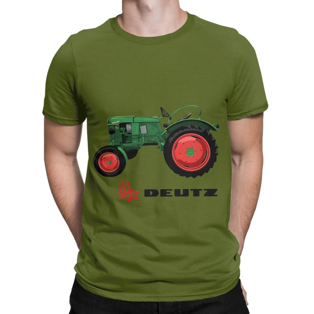 Vintage Traktor D15 Deutz Illustration Neuheit 100% Baumwolle T-Shirt Deutz Fahr Oberteile Tees Für Unisex
