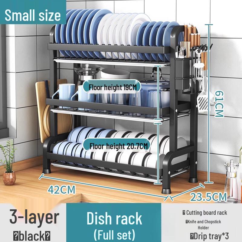 Yingbai 3-Tier Countertop Dish Drying Rack