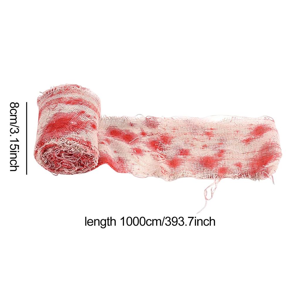 Halloween Creepy Cloth Accessory Supplies Convenient Lightweight Party Decor Practical Scary Gauze Mummy Makeup