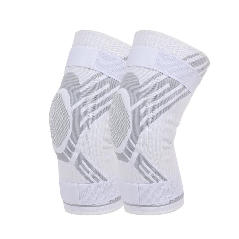 Outdoor Sports Knee Pads with Silicone Anti-Collision, Anti-Slip Spring Support for Cycling, Running, and Ball Games