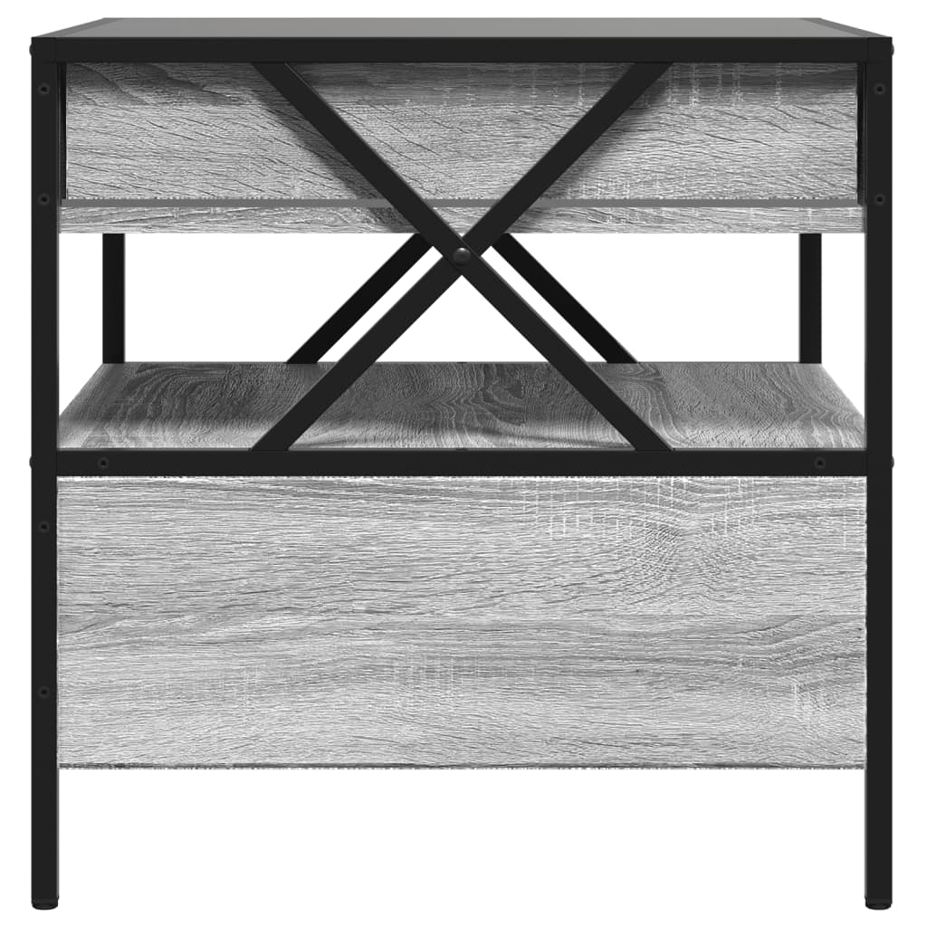 LED Infinity Coffee Table, Gray Sonoma Oak, 50x50x51 Cm