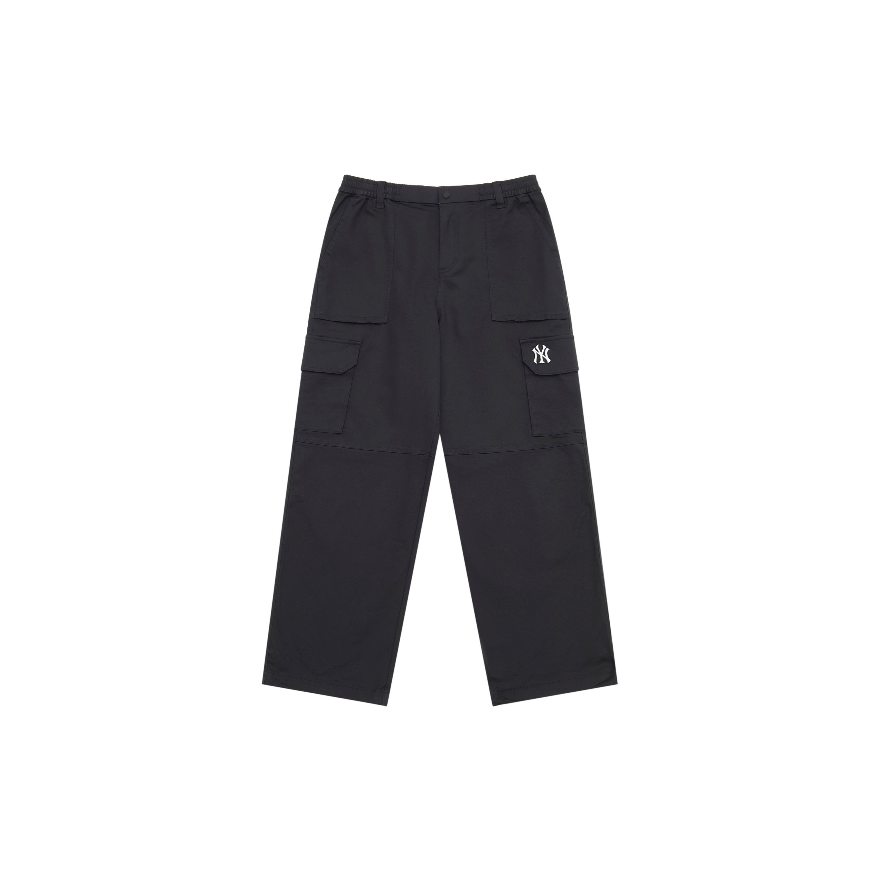 MLB New York Yankees FW24 Mode Weich Minimalistisch Bequem Vielseitig Gewebt Mehrere Taschen Outdoor Arbeitshose Unisex Hose Schwarz 3AWPCN246-50BKS XXL white