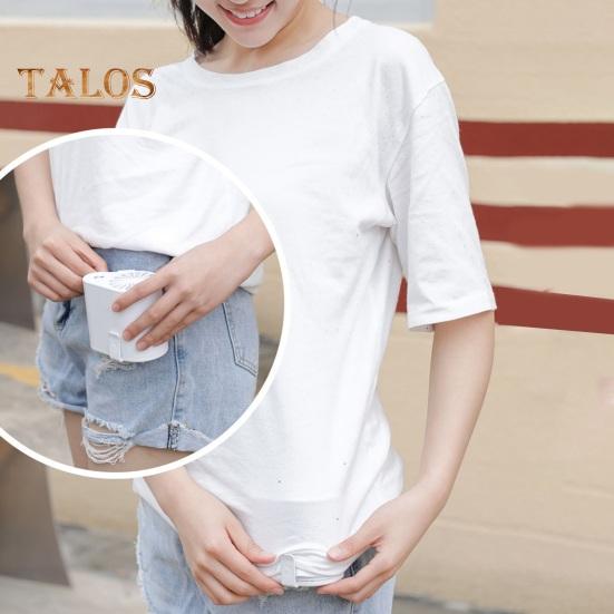 

Носимый ременной вентилятор Перезаряжаемый портативный вентилятор Мощный воздушный поток 3 скорости Низкий уровень шума Персональный поясной вентилятор без помощи рук белый