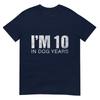 Im 10 In Dog Years Funny 70th Birthday Gift Tshirt