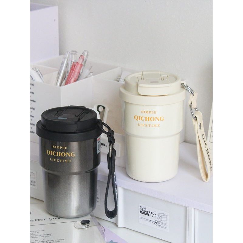 Large-Capacity Thermos Cup for Women, Good-Looking Ice Cup, Portable Car Coffee Cup, Outdoor Sports Water Bottle, Tea Cup