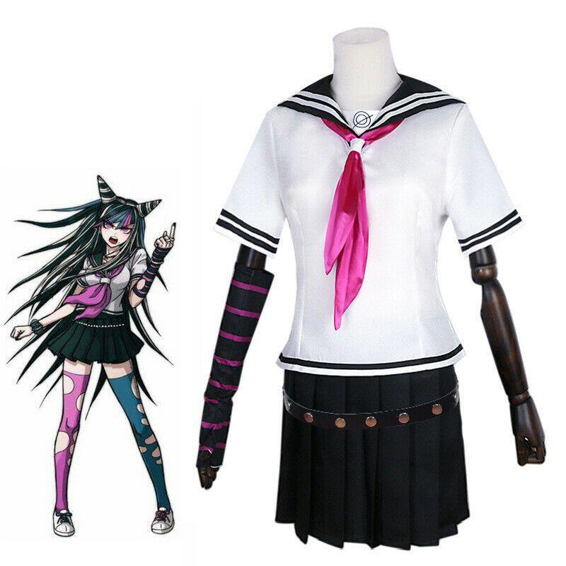 Ronpa Danganronpa Dangan Ibuki Mioda Cosplay Costume Uniform Wig Skirt Set Dress