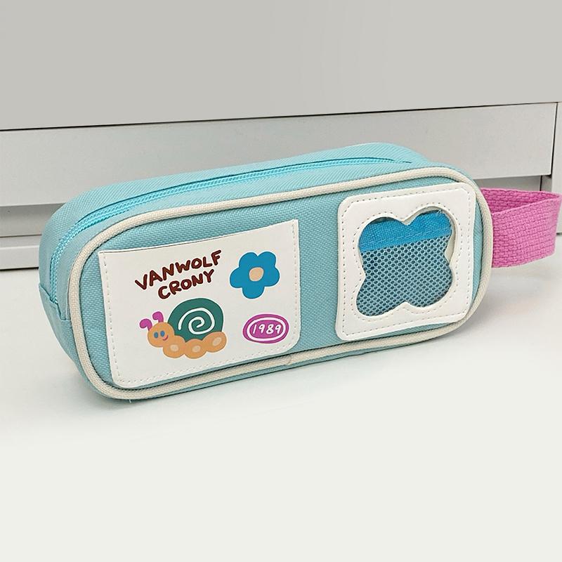 Portable Cartoon Pain Pack Separate Large Capacity Pen Case Student Storage Bag Multipurpose Organizer Bag