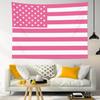 American Flag Pink Wall Tapestry by Weeneo