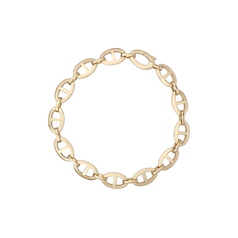 APM Monaco Bracelet Maille Marine personalized pig nose shape design 18K gold-plated bracelet, same style for men and women, couple style YB4573OX