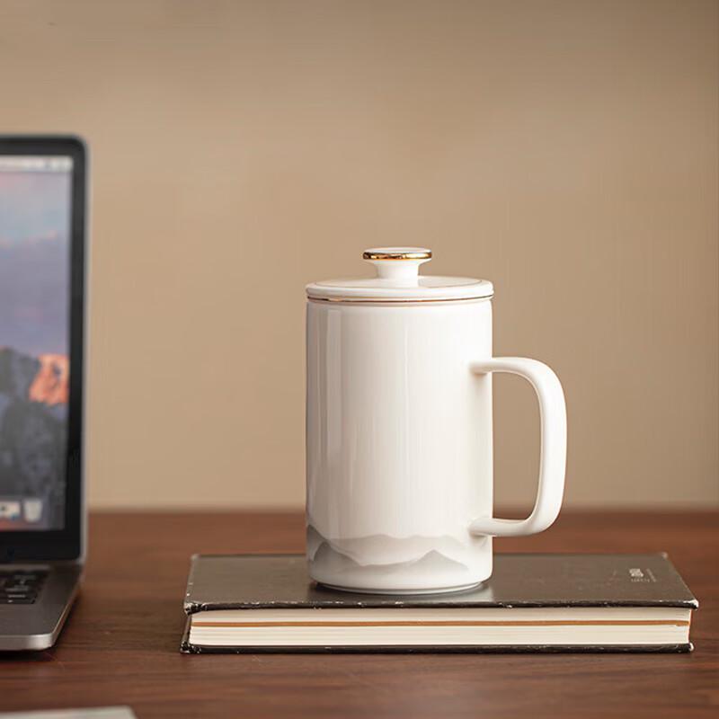 Sushic Ceramic Landscape Tea Infuser Office Cup
