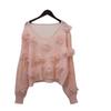 Heavy Industry Bead Three-dimensional Flower Knitted Sweater Top Autumn New Loose Sweet Sweater Pullover Women