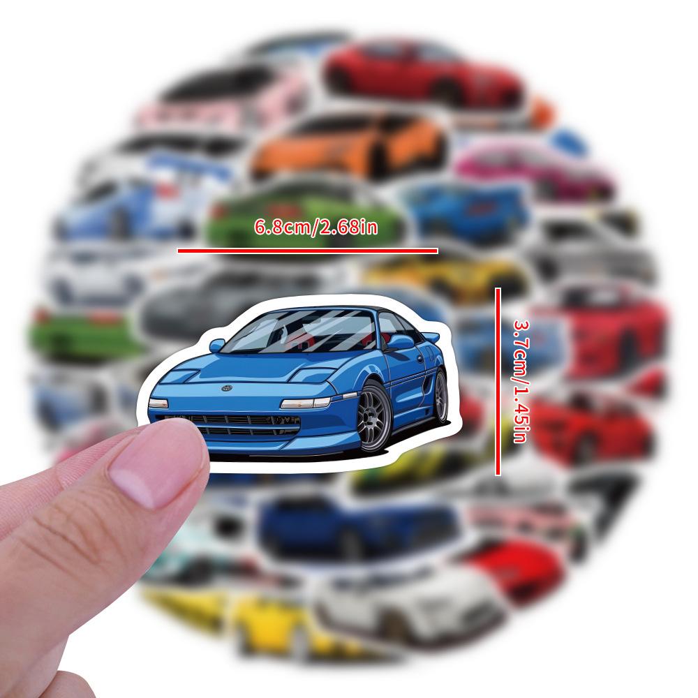 60 Popular Jdm Sports Car Sport Super Car Sticker Guitar Water Cup Car Motorcycle Sticker Premium Durable Quality