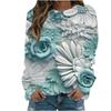 Christmas Sweatshirts Flower Floral 3D Print Women Autumn Fashion Hoodies Streetwear Y2k Pullovers Harajuku Tops Woman Clothing
