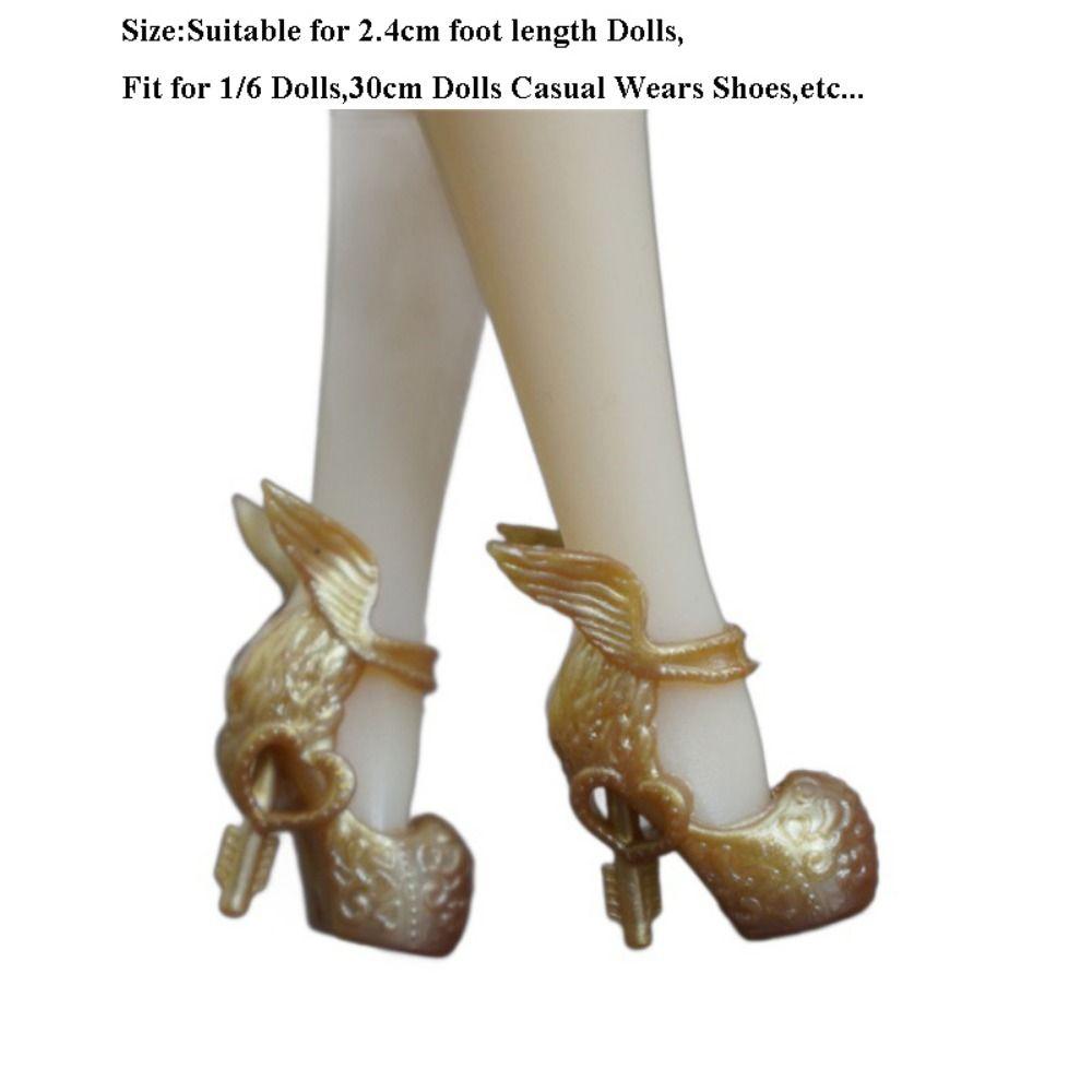 Fashion 1/6 Doll Sippers Shoes Plastic Shoes Clothes Accessories  Fit Foot Length 2cm Dolls
