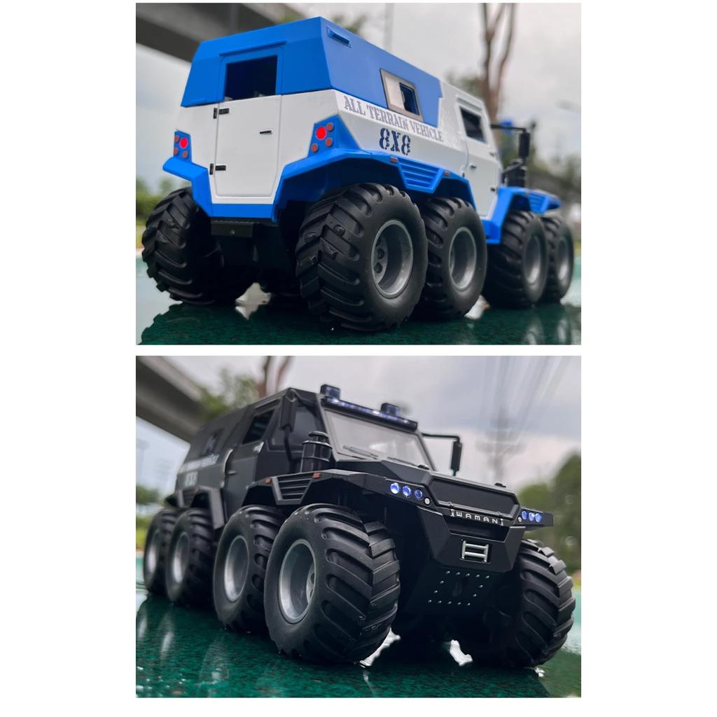 1/24 Russia Conqueror Shaman 8*8 Tyre Alloy Armored Car Model Diecast Metal Toy Police Off-road Vehicles Car Model Children Gift