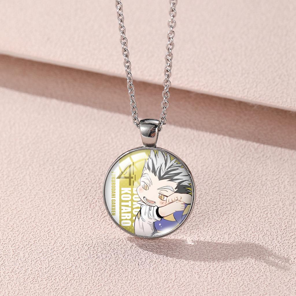 Quality Premium Hinata Shoyo Anime Necklace With Gemstone Style For Trendy Fashion Lovers