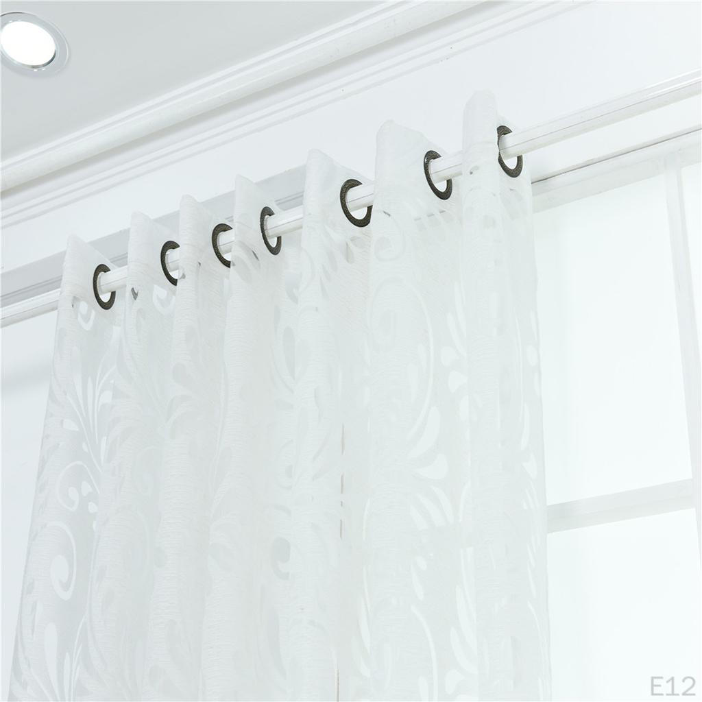 Grommet Floral Textured Bay Window