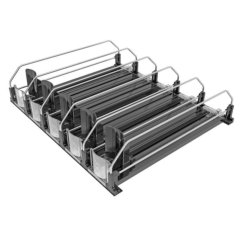 E-Type Automatic Beverage Shelf Organizer and Pusher for Supermarkets and Refrigerators