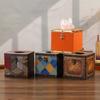 Luxury Vintage Wooden Leather Tissue Box - Square Tissue Holder for Living Room, Shop, Home Decor