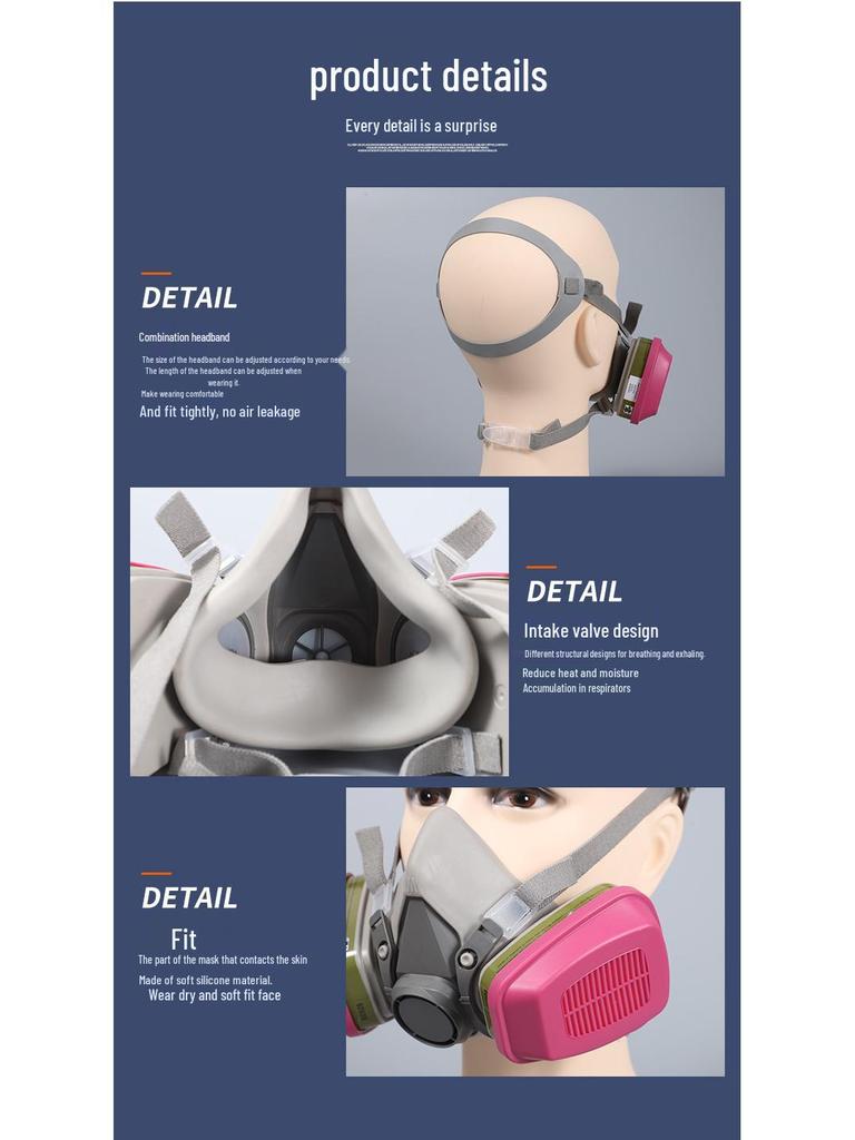 Masca de protecție 6200 pentru vopsea, pesticide, substanțe chimice și formaldehidă