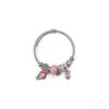 Spring 2026 Women's Stainless Steel Bracelet - Pink Bunny, Pearl, Exquisite Light Luxury Four-Leaf Clover Design