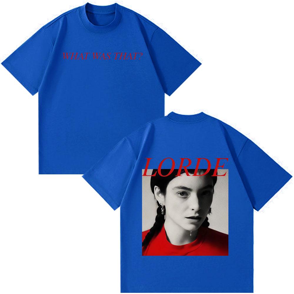 Singer Lorde Fashion Print Tshirt Men Women Fashion Vintage Tshirt Summer Casual Cotton Shortsleeved Harajuku Loose Tshirts