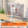 White Adjustable No-Drill Desktop Monitor Stand with Rotation