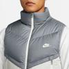 Nike Logo Print Casual Sports Stand Collar Down Zip Vest Men Outerwear Gray DV1136-084