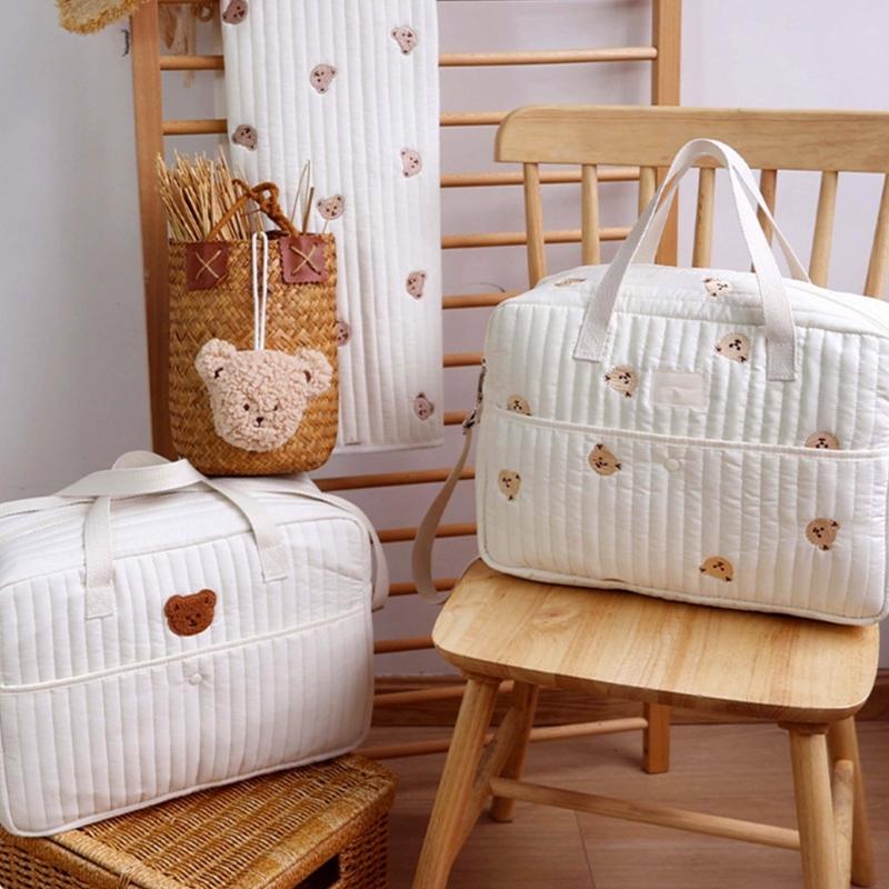 Diaper Bag Lightweight Shoulder Bags Large Capacity Mom Bag Crossbody Bag Splashproof Multiple Compartment Handbag