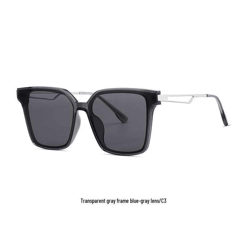 Women's Retro Square Acetate Sunglasses: Large Frame, High-End Feel, Face Slimming, Sunshade & Driving-Specific.