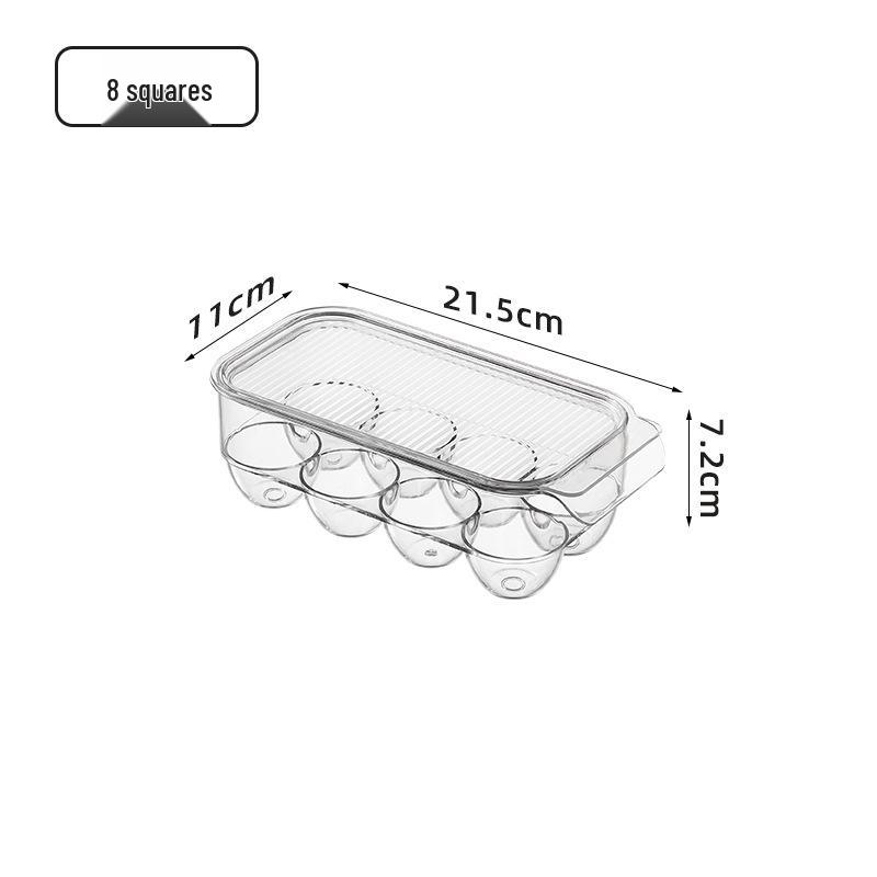 Egg Storage Box with Lid, Food-Grade Plastic, Kitchen Refrigerator Organizer