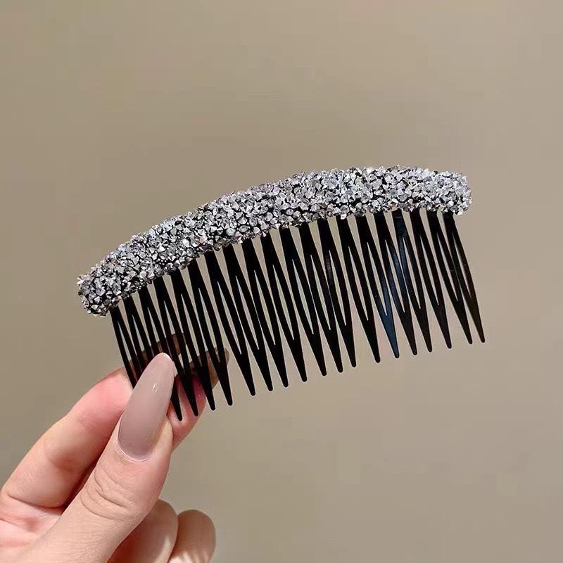 

20 зубов, полный горный хрусталь, сломанная шпилька для волос, расческа, заколки для волос, женские блестящие элегантные расчески, заколки для волос, модные аксессуары для укладки волос белый