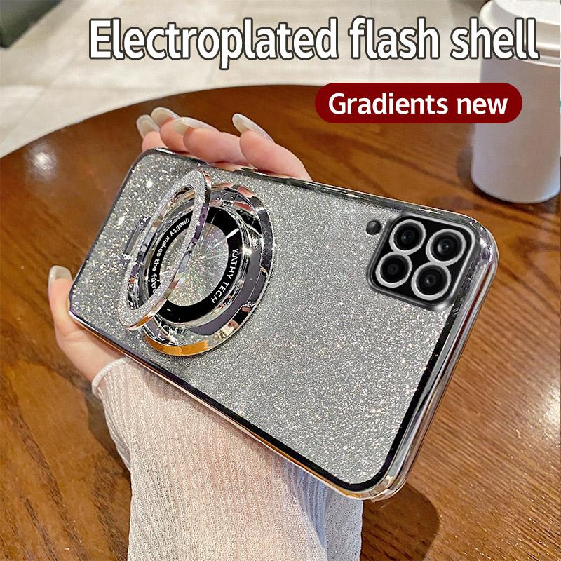 

Gradient Glitter Ring Case For Samsung Galaxy M54 M34 M14 M13 M23 M33 M53 5G M31 M51 S8 S9 Plus J2 J5 J7 Prime J730 2017 Cover For A23 5G 4G