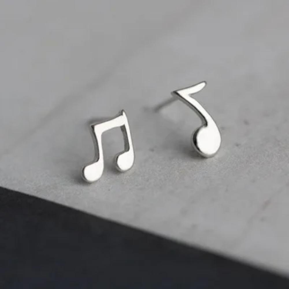 Silver Plated Korean Style Stud Earrings for Women Creative Ear Hole Design Allergy Free Fine Jewelry Accessories