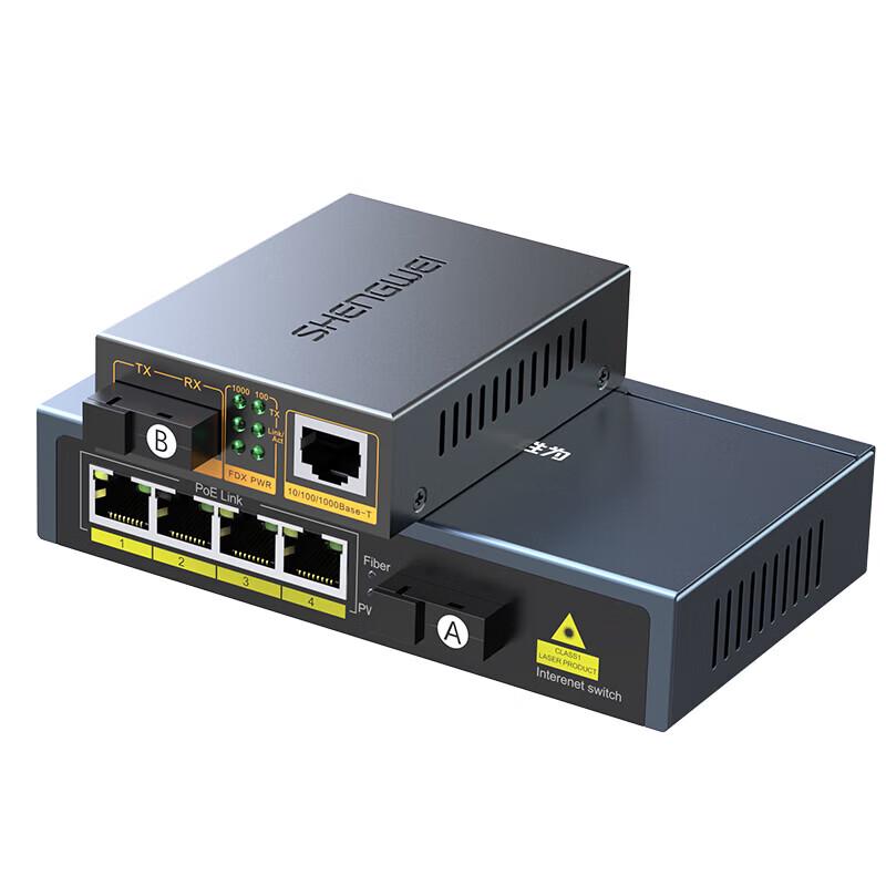 Shengwei Gigabit POE Glasfaser-Transceiver-Paar