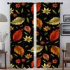 Window Curtain for Room 2 Panel Leaf Down Partition Home Interior Curtains Shades Halloween Decoration Tulle for Bedroom Living